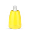Gul E27 porcelænsfatning - Max 60W, Ø4,7 x 6,4 cm, IP20 indendørs