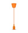 E27 pendelophæng i orange silikone, 60W - 100cm, IP20, uden lyskilde