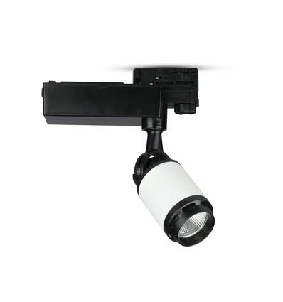 25W LED Skinnespot 6000K - Sort/Hvid Hus