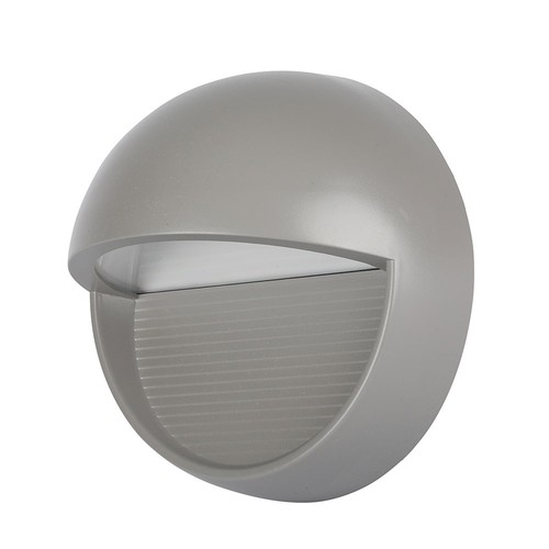 3W trinlys - LED, 3000K, grå hus, rund
