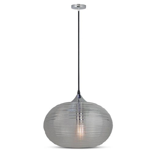 Diamantskåret glas - pendellampe, sort, Ø350, E27