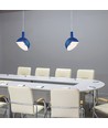 Blå E14 pendelophæng med aluminiumsskærm - Max 60W, Ø18cm, IP20, 5 års garanti