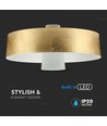 7W LED pendel, guld akrylskærm - Ø34cm, 3000K, 400lm, IP20