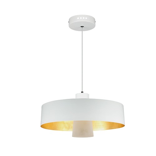 7W LED pendellampe - Ø34cm, hvid akryl skærm, 400lm, 120 grader, inkl. lyskilde