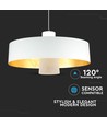 7W LED pendellampe - Ø34cm, hvid akryl skærm, 400lm, 120 grader, inkl. lyskilde