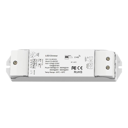 LEDlife rWave trådløs LED dæmper - Push-dim, 12V (180W), 24V (360W), aflastning i begge ender