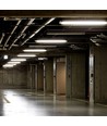 150cm 44W T8 vandtæt komplet LED armatur - IP65, 6400K, 2x22W, kold hvid