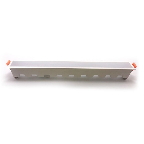 30W LED indbygningspanel - 2400lm, 43x4,5cm, hvid kant, IP20 indendørs