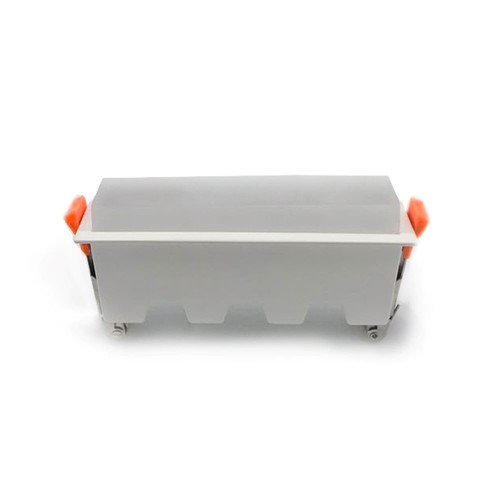 10W LED lineært indbygningspanel - 700lm, 6400K, IP20, hul: 13,8x3,2 cm, hvid kant