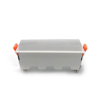 10W LED lineært indbygningspanel - 700lm, 6400K, IP20, hul: 13,8x3,2 cm, hvid kant