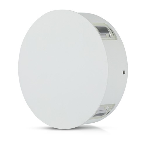 4W Væglampe - LED, 3000K, IP65, hvid, Hus, rundt