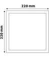 18W LED indbygningspanel - Hul: 20,1 x 20,1 cm, Mål: 22 x 22 cm, 230V