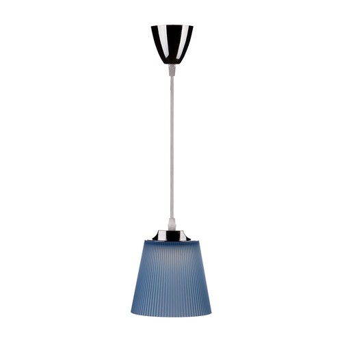 7W Loftslampe - 4000K, krom hus, blå skærm