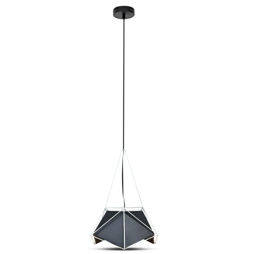 Prism Pendel Lampe - Sort Lampeskærm med Hvid Ledning, Ø400*540mm