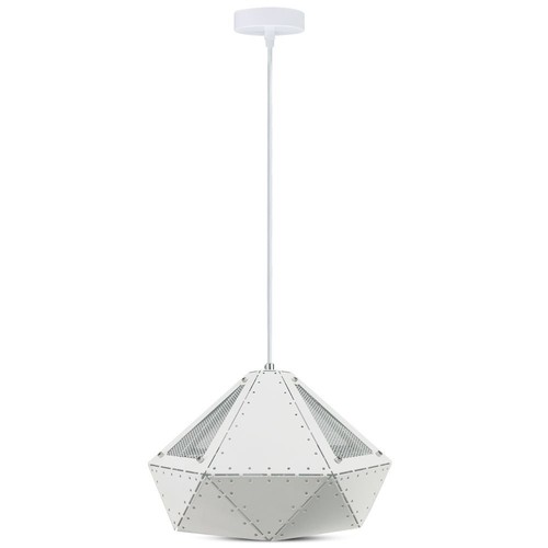 Pastel Prism Pendel Lampe E27 - Hvid, Ø310*180mm
