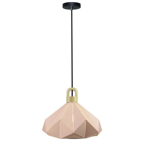 Pastel træprisme lysekrone (E27) - Ø320*270mm