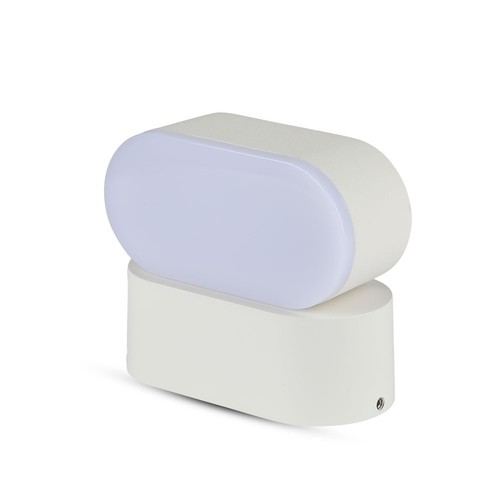 6W LED Væglampe - Roterbar, 1 Hoved, 4000K, Hvid Hus