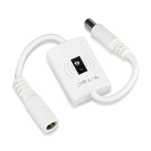 Håndsensor til LED strips, 12V - Max 24W, hvid, 2.1mm DC stik, tænd/sluk sensor til sengelampe