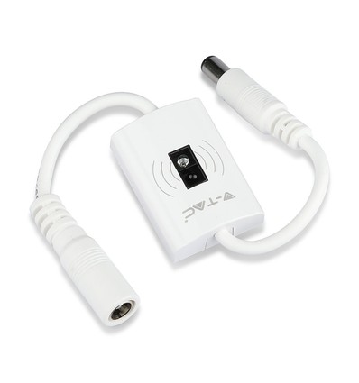 Håndsensor til LED strips, 12V - Max 24W, hvid, 2.1mm DC stik, tænd/sluk sensor til sengelampe