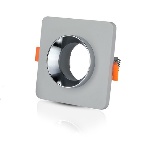 GU10 - Gips Metal, Beton med Krom Bund-Firkantet
