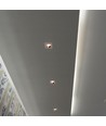 GU10 Firkantet downlight - Off-white med mat rosaguld, Hul: 8cm, ekskl. lyskilde og fatning