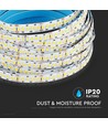 15W/m LED Strip Light - Samsung Chip, 24V, 6400K, IP20, 10m/Rulle