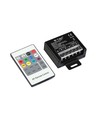RGB LED controller med 20-knaps RF fjernbetjening - 12V/24V, 3 kanaler, max 480W, IP20
