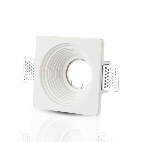 GU10 gips indbygget lampe - hvid, rund