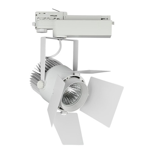 33W LED skinnespot - Samsung chip, 3000K, 5 års garanti, hvid hus