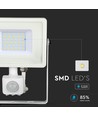 30W LED projektør med sensor, Samsung LED chip - IP65, hvid, 6400K, 5 års garanti
