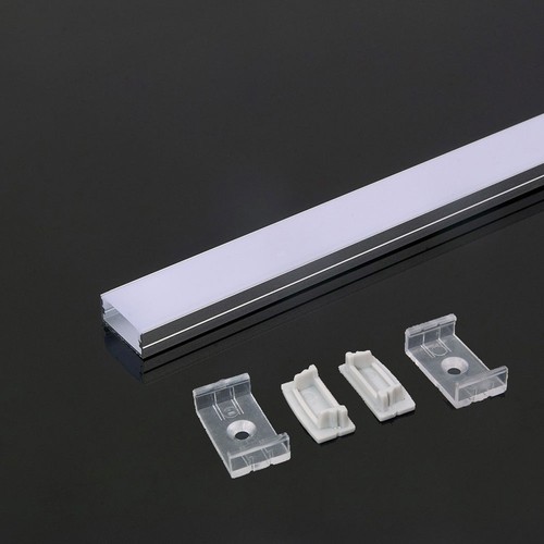 Monteringssæt - LED-stribe, 2000x23,5x10mm, Sølv