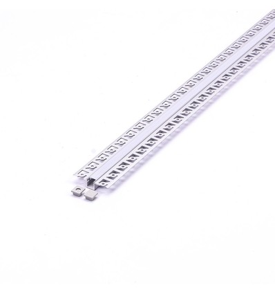 Monteringssæt med diffuser til LED-strip - nedsænket 2000x52.1x13.3mm, sølv