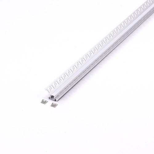 Monteringssæt til LED-strip Nedsænket - 2000x45.4x25.14mm, sølv