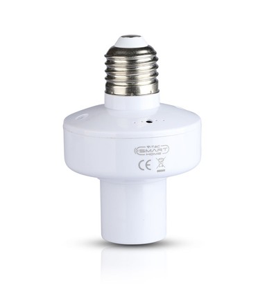 E27 Wi-Fi smart fatning - Max 20W, virker med Alexa og Google Home, hvid