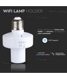 E27 Wi-Fi smart fatning - Max 20W, virker med Alexa og Google Home, hvid