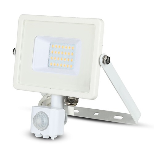 20W Projektør Samsung Chip PIR Sensor 3000K Hvidt Hus