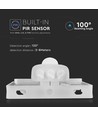 20W LED projektør med sensor - Samsung LED chip, hvid, IP65, varm hvid