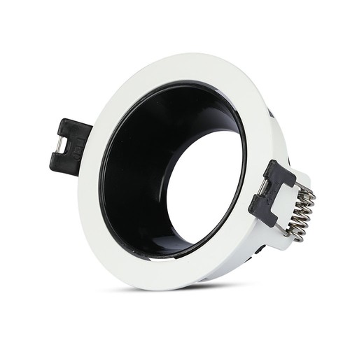 GU10 - Lampe, Rundt-Hvid+Sort