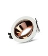 GU10 indbygningsspot - Rund, hvid/rose gold, aluminium, hul: Ø7,2 cm, IP20 indendørs