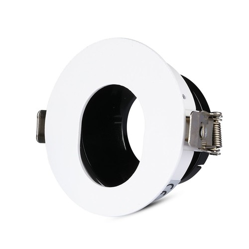 GU10 - Lampe, Rundt, Hvid+Sort