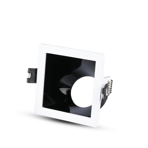 GU10 lampe firkantet - hvid, sort