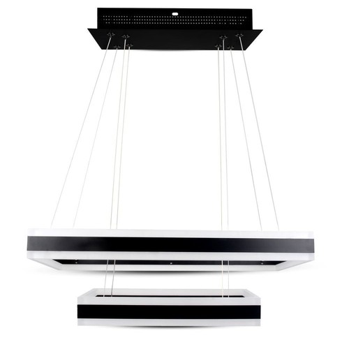 Blød Lys Lysekrone 115W - 3000K, Dæmpbar, Sort