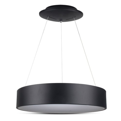20W Overflade glat pendel lys - 3000K, sort, dæmpbar