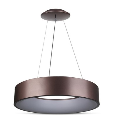20W LED pendel, Ø45cm - Kaffebrun, 3000K, dæmpbar, 1,2m wireophæng