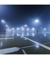100W LED vejarmatur til wireophæng - 130lm/W, Samsung LED chip, IP65, 4000K, grå, IK08