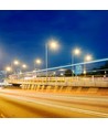 100W LED vejarmatur til wireophæng - 130lm/W, Samsung LED chip, IP65, 4000K, grå, IK08