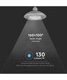 100W LED vejarmatur til wireophæng - 130lm/W, Samsung LED chip, IP65, 4000K, grå, IK08