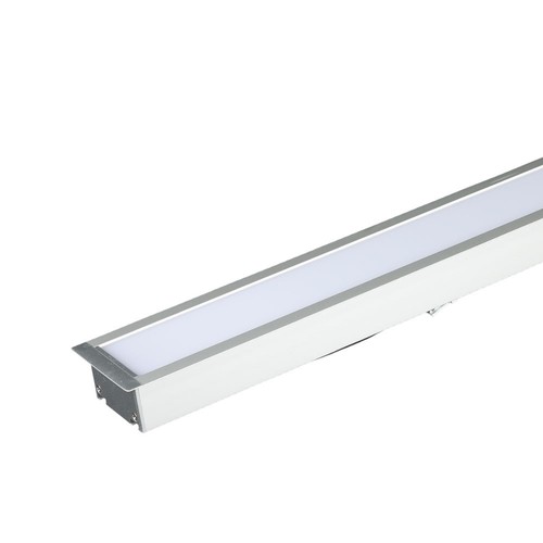 40W LED lineær lys - Nedsænket, Samsung chip, 6400K, Sølv hus