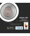 35W Ø16cm LED hotel downlight, RA95 - 2300lm, 0-27° justerbar spredning, sølv reflektor, Hul: Ø15cm