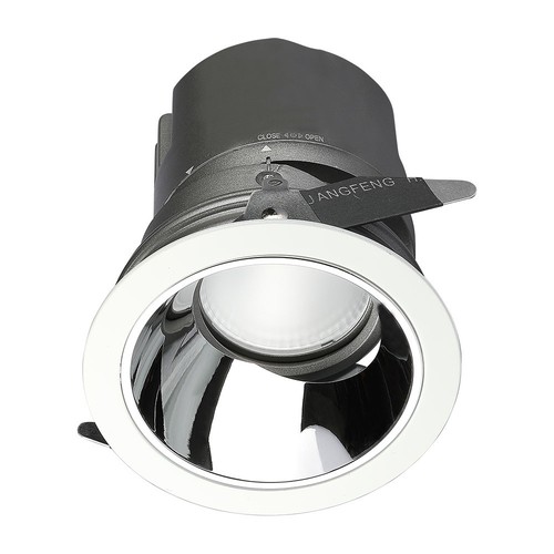 6W LED COB Hotel Downlight, RA95 - CREE chip, sølv reflektor, justerbar, indbygningsspot